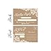 Hadley Designs 50 Rustic RSVP PostCards, No Envelopes Needed, Response Card, Blank RSVP Reply, for Wedding, Rehearsal Dinner, Baby Shower, Bridal, Birthday, Engagement, Bachelorette Party Invitations