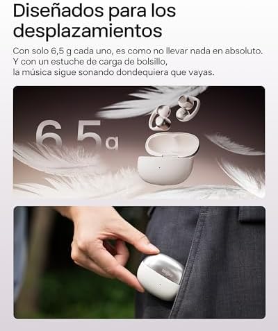 OpenDots One Auriculares Open-Ear Clip-on, Bluetooth 5.4, 6,5g, Gris — foto 5 de 8