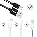 iPhone Cable 3Pack 10FT, GUIGUI Extra Long Nylon Braided Charging Cord Lightning Cable to USB Charger for iPhone 7, 7 Plus, 6S, 6, SE, 5S, 5, iPad, iPod Nano 7 - Black White