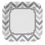 Chevron Gray - Dinner Plates (8 count)
