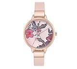 Nine West Floral Rose Goldtone Watch