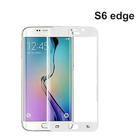 Panzerglasfolie für Samsung Galaxy S6 Edge Panzerglas Schutzfolie 9H Gebogene Full Screen Protector Displayschutzfolie, 0,3mm