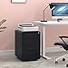 DEVAISE 3-Drawer Mobile File Cabinet with Anti-tilt Mechanism,Legal/Letter Size,Black