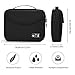 Electronics Bag, Jelly Comb Electronic Accessories Travel Cable Organizer Waterproof Cord Storage Bag for Cables, iPad (Up to 11''),Power Bank, USB Flash Drive and More-(All Black)