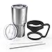 AusKit 30 oz Tumbler, Stainless Steel Tumbler With Lid and Fabric Handle, Double Wall Vacuum Insulated Tumbler, Travel Mug Keep Your Beverage Hot or Cold, Free Straw Cleaning Brush and Stainless Straw