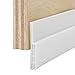Strongman Tools | Door Draft Stopper Sweep for Exterior/Interior Doors, Weatherproofing Seal Strip Under Door Draft Blocker, Soundproofing Bottom Weather Stripping, Large, White | 1 Meter 2