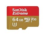 SanDisk Extreme 64GB microSDXC UHS-I Card with Adapter (SDSQXVF-064G-GN6MA) [Newest Version]