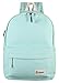 Veenajo Canvas Classic Backpack for School Travel Daypack Laptop Backpack with USB Charging Port (]Light Green)