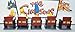 Simpsons Movie Figure Toy Set of 5 all in neat Movie Chairs with Homer, Bart, Lisa, Marge and More!