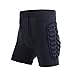 OHMOTOR 3D Padded Protective Shorts Hip Butt EVA Pad Short Pants Heavy Duty Protective Gear Guard Drop Resistance for Ski Skiing Skating Snowboard Cycling (Black, XL)