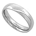 Surgical Stainless Steel 5mm Domed Wedding Band Thumb Ring Comfort-Fit High Polish, sizes 5 - 12