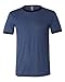 Bella + Canvas Men's Jersey Short-Sleeve Ringer T-Shirt XL HTHR NVY/ MDNITE