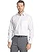 Van Heusen Men's Poplin Fitted Solid Point Collar Dress Shirt, White, 16