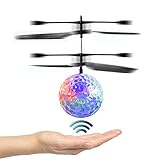OCDAY Flying Ball, RC Flying Toy, Kid Toys, Infrared Induction Helicopter Drone with Colorful Shinning LED Light and Remote Controller for Kids, Indoor and Outdoor Games 