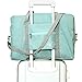 FUNFEL Foldable Travel Duffel Bag Tote Carry on Luggage Sports Water Resistant Nylon(Ⅲ-Mint Green)