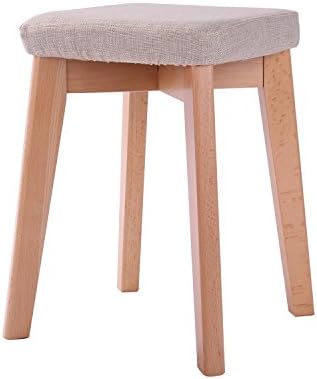 QVB Square High Sitting Stool Desk Seat Stackable Stools, Beige Color