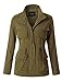 LE3NO Womens Anorak Utility Safari Military Jacket with Pockets