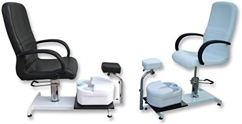 Hydraulic Pedicure chair White or Black w / bowl by Discount Spa Equipment