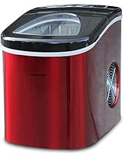 Frigidaire EFIC117-SSRED-COM Stainless Steel Ice Maker, 26lb per day, RED STAINLESS