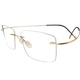 Circleperson Rimless Titanium Eyeglass frames Men Hingeless Light weight