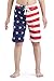 Kwong Wah Big Boys' American Flag Swim Trunks Beach Shorts