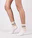 STYLEGAGA Women Daily Stripe Casual Ankle Socks (6Pair-Triple Stripe)