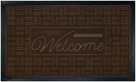 Achim Home Furnishings Welcome Mat, Parquet, Coffee