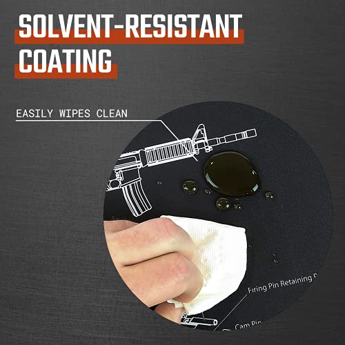 Ultimate Rifle Build Gun Cleaning Mat with Stitched Edges, NonSlip (16