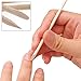 KINGMAS 100 Pcs Orange Wood Nail Sticks, Double Sided Cuticle Pusher, Multi Functional Nail Remover Cleaning Tool, Can also be used as Eye Brow Wooden Wax Sticks