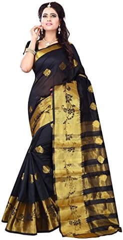 The Self Design Tassar Silk Black Color Saree For Women With Blouse Piece Branded Indian Saree By Ethnic Store