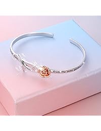 DAOCHONG S925 Sterling Silver Sisters are Flowers from The Same Garden Pendant Necklace or Bangle for Women Sisters Friend