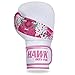 Kickboxing Gloves Boxing Gloves for Women Ladies Girls Leather Training Bag Sparring Pink Mitts Muay Thai Kick Boxing Gloves (White, 10oz)