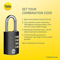 Yale 2 Pack 4 Digit Combination Lock Outdoor