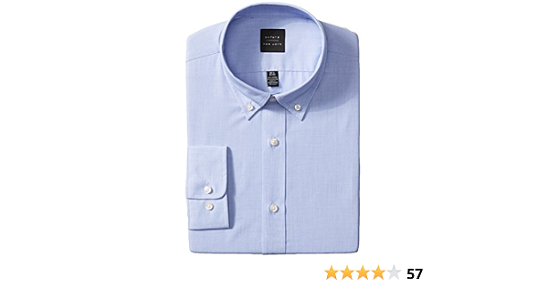 Solid-Button Down Collar Dress Shirt 