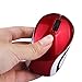 Portable Perman Cute Mini 2.4GHz Wireless 3 Buttons Optical Mouse Mice with USB Receiver for Computer PC Laptop Notebook Red