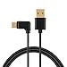 CableCreation USB A to USB C Cable 6FT Angle, 3A USB C to USB A Cable 90 Degree, Type USB C Charger Cable Compatible with Car Carplay, iPhone 15 Pro, Pixel XL 2, LG G6 V20, Galaxy S23/S22 Ultra,1.8M