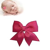 TruStay Clip - Butterfly baby hair bows - Best No Slip Barrette for Fine Hair (B2-Hot Pink)