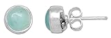 YoTreasure Aqua Chalcedony Stud 925 Solid Sterling
