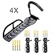 AonePro Wall Mount Bike Hanger Set of 4pcs Vertical Bike Rack for Space Saving in Garage Condo Apartment and Bicycle Retailer Black 4X