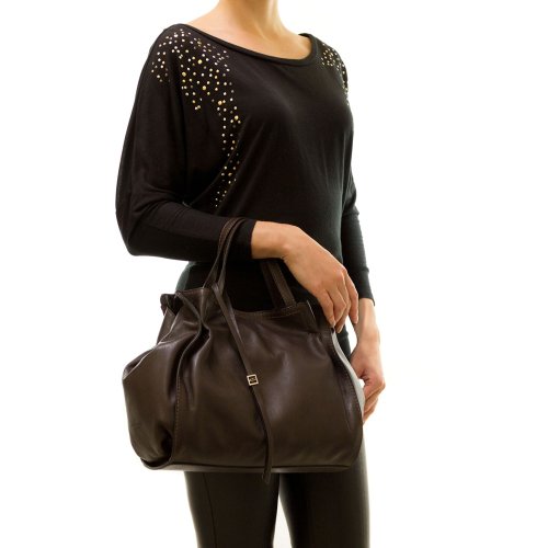 Gianni Chiarini Italian Made Dark Brown Leather Handbag