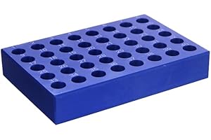 MUHWA 40 Well Aluminum Cooling Block for 1.5ml Micro-Tubes, 5 x 8 Array, Pack of One