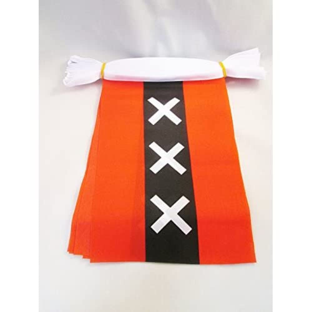 AZ FLAG Amsterdam Bunting Flag, 20 Ft Garland 20 Small Netherland Flags 8'' x 6'', 100% Polyester String Pennant, 6 meters — image 1