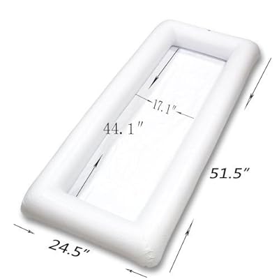Inflatable Serving Bar Salad Ice Tray Food Drink Containers -- BBQ Picnic Pool Party Supplies Buffet Luau Cooler,with a drain plug