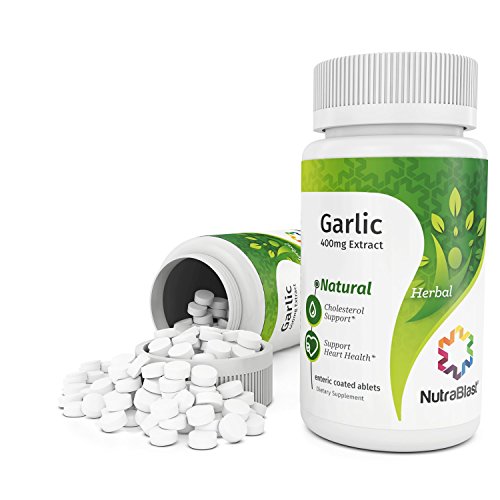 image for NutraBlast Garlic Bulb Powder 400Mg Extract Enteric Coated - Supports 