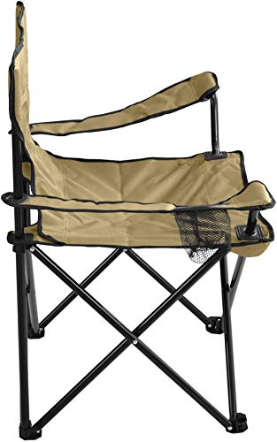normani Angelstuhl Outdoor Klappstuhl Farbe Khaki mit Armlehne – Bild 3