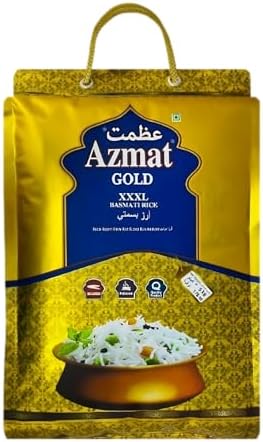 Azmat Gold Steam Basmati Rice XXXL - 5 kg Pack -Premium Quality Extra ...