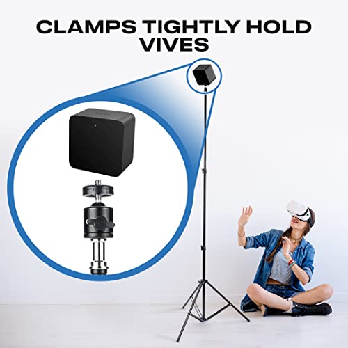 Skywin VR Tripod Stand, HTC Vive Base Station Compatible Sensor Stand and Base Station Mount for Vive Sensors or Oculus Rift Constellation (2 Stands)