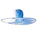 Juvale Foldable UFO Umbrella Cap - Waterproof Hands Free Umbrella Rain Hat Headwear Cap, Blue, 11.5 Inches