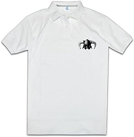 Men Polo T Shirt Skyrim Horned Helmet Horror Video Game