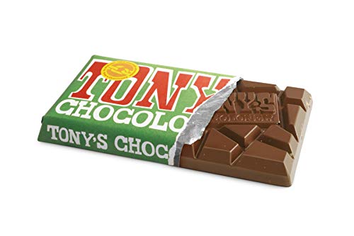 Tony's Chocolonely 32% Milk Chocolate Bar with Hazelnut, 6.35 Ounce